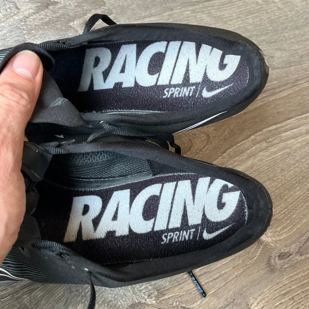 Nike Zoom 400 Track Spikes Black Indigo Fog Mens 12 UK 11 EU 46
